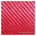 Red Aramid Fabric Textile red twill para aramid fiber fabric Factory